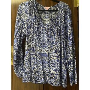 Lilly Pulitzer Willa Taverna large Sleeve Top Size large